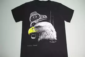 Sue Coleman Bald Eagle T-Shirt - Tribal Artist Victoria BC Canada