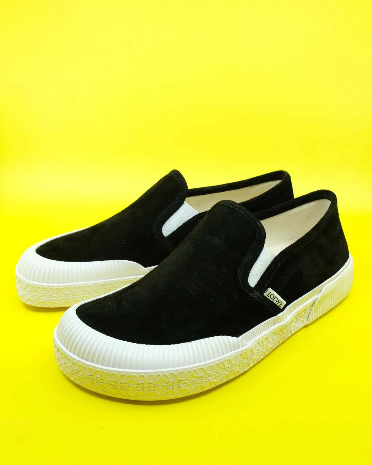 Black Suede Slip On Sneaker