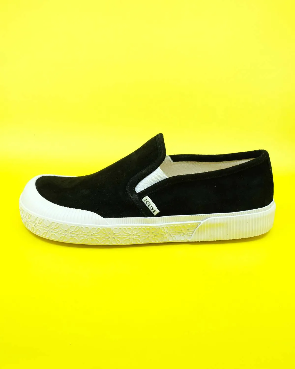 Black Suede Slip On Sneaker