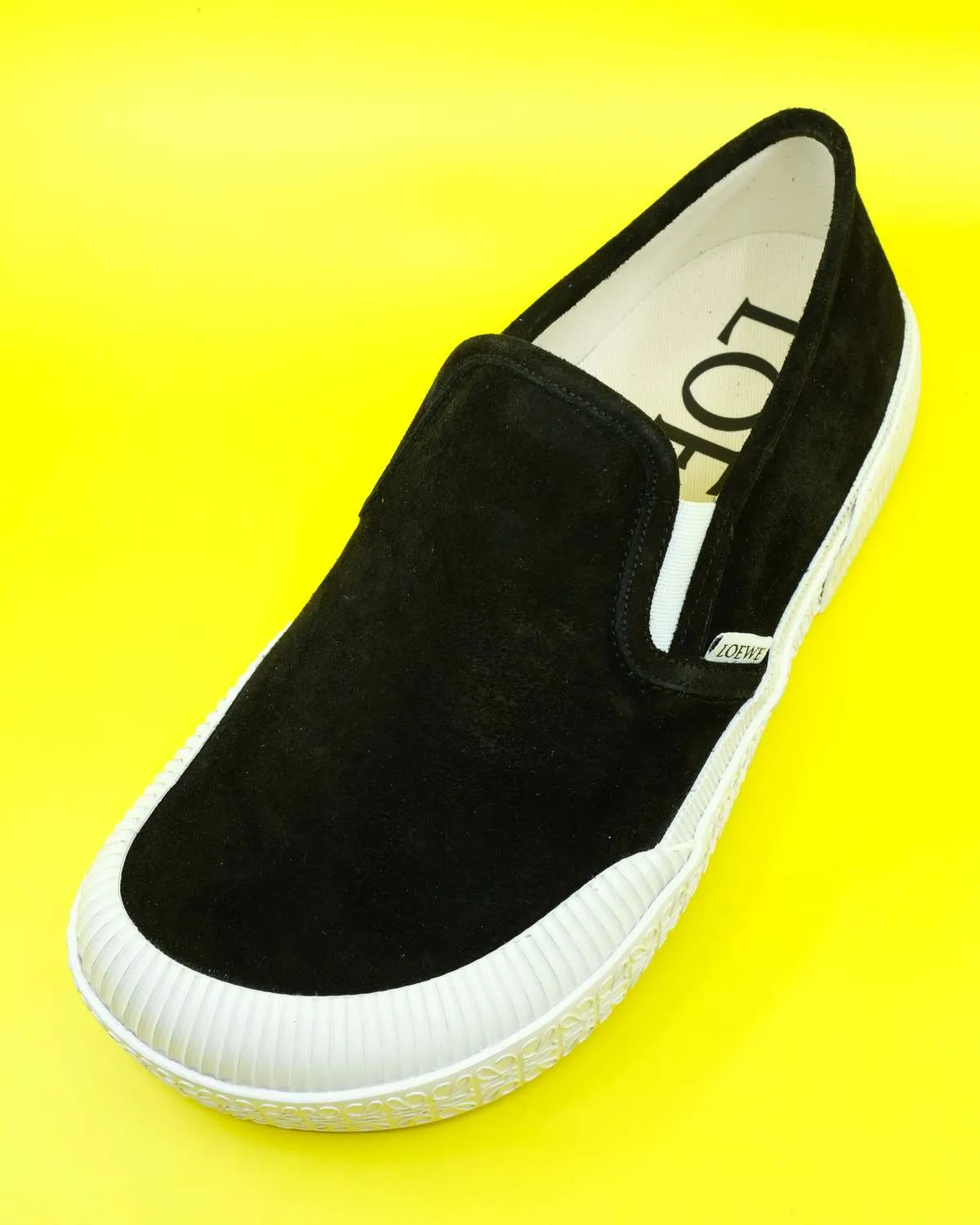 Black Suede Slip On Sneaker