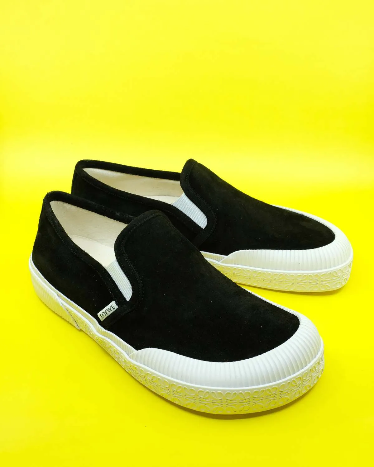 Black Suede Slip On Sneaker