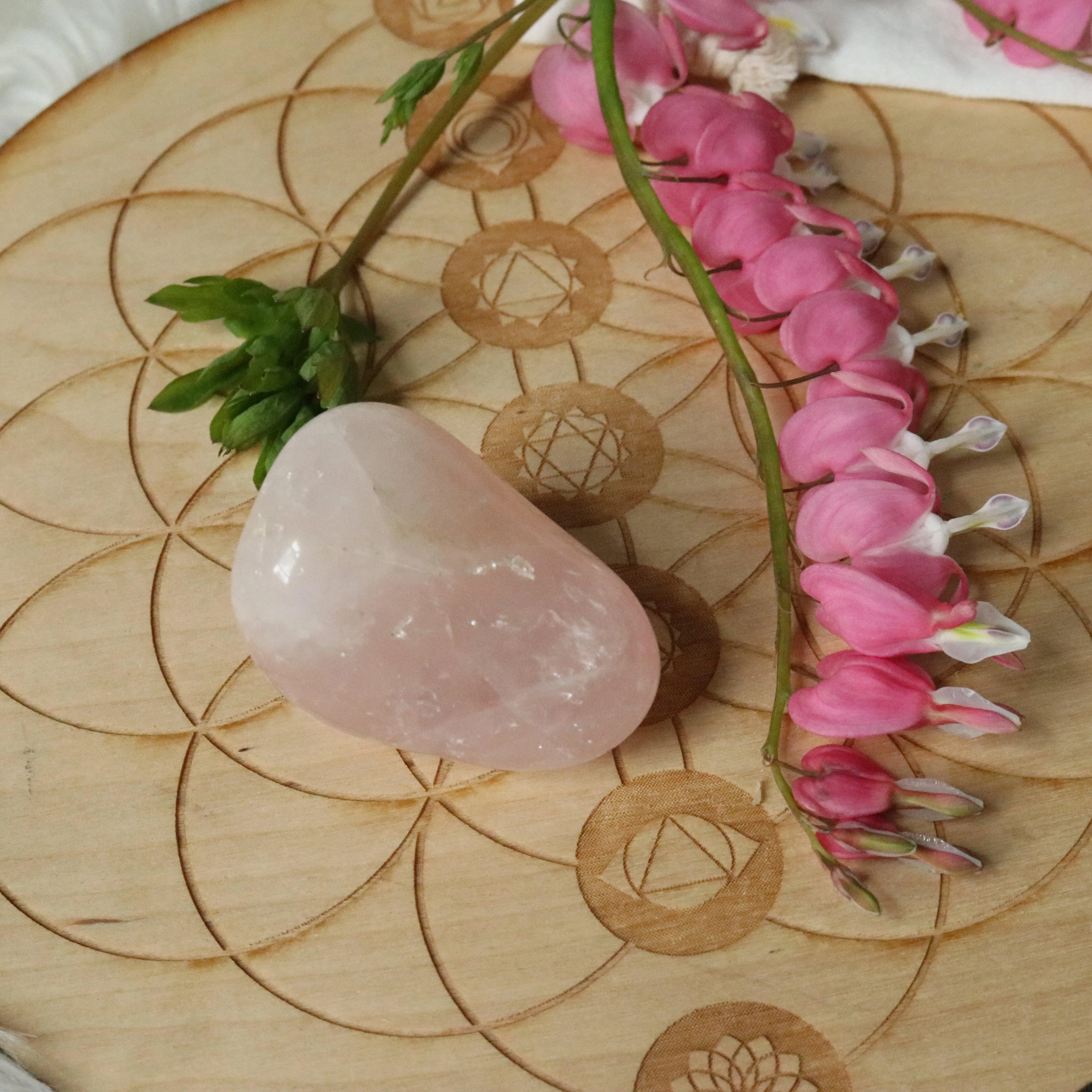 Sweet Pink Rose Quartz Stone, B Grade, Brazil, Medium Size, Hand Held, Palm Stone