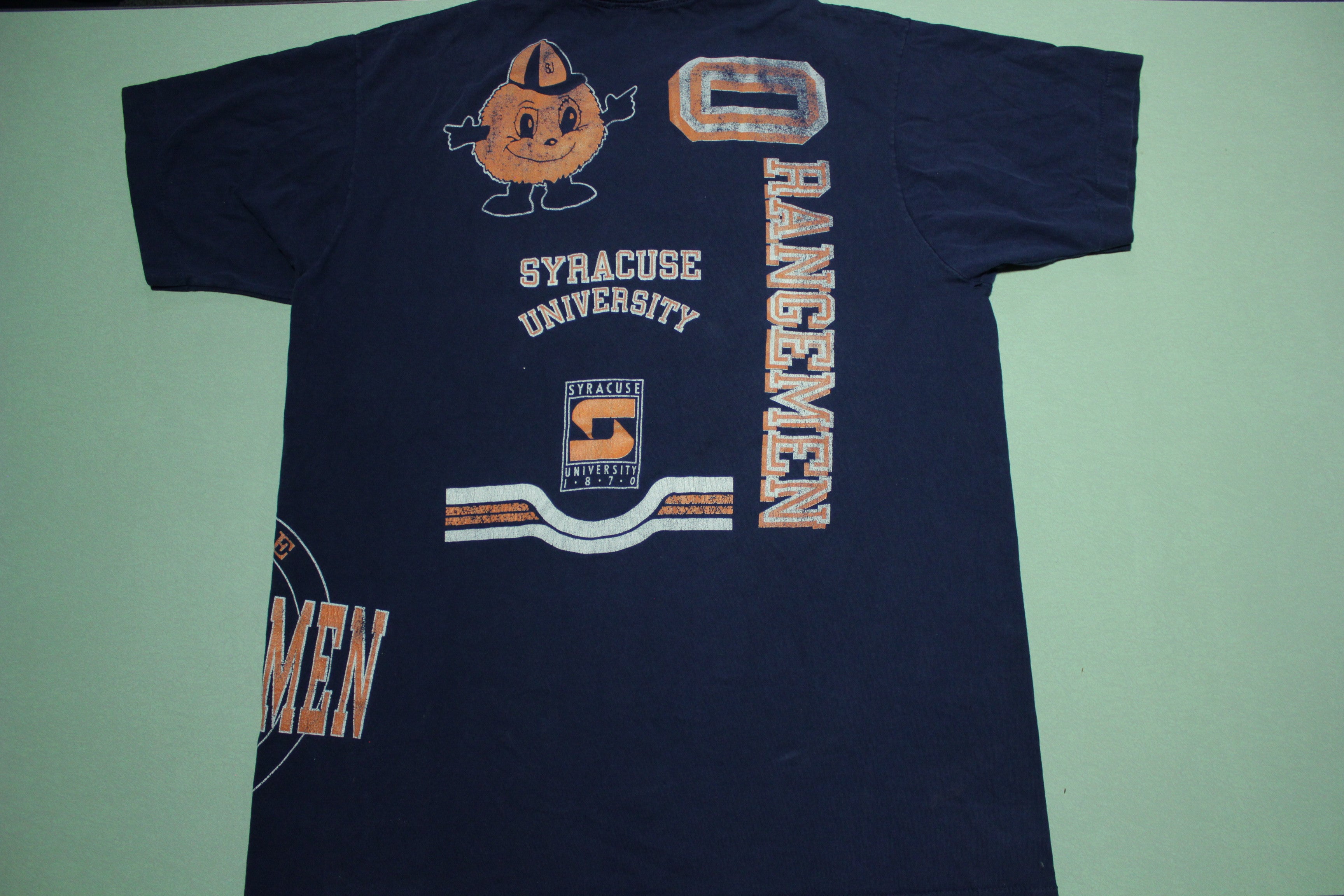 Syracuse University t-shirt with vintage 80's and 90's Orangemen design