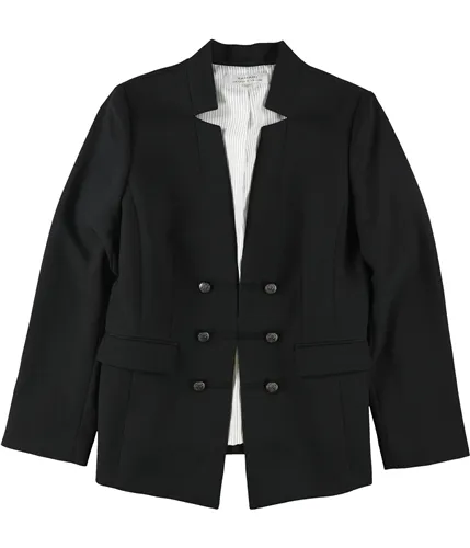 Tahari Womens Star Neck Double Breasted Blazer Jacket