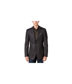 Tallia Mens Windowpane Two Button Blazer Jacket, TW1