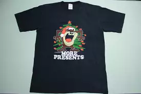 Taz Looney Tunes Christmas Vintage 1989 T-Shirt - More Presents - Single Stitch - Made in USA