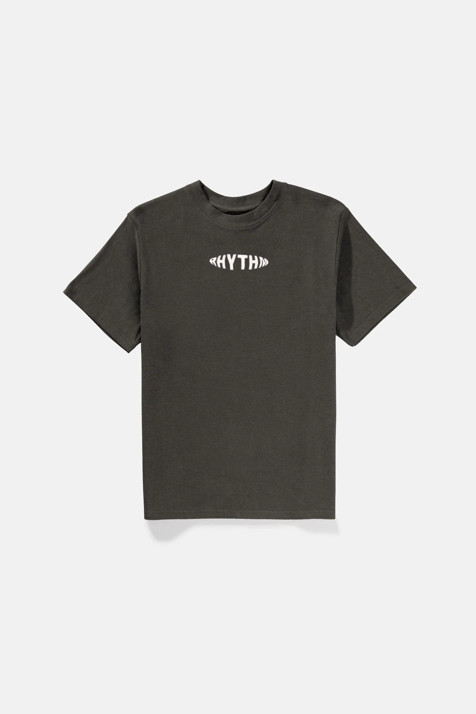 Terry T Shirt with Contrast Stitching in Black