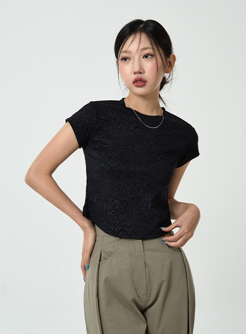 Textured Crop Top CU14