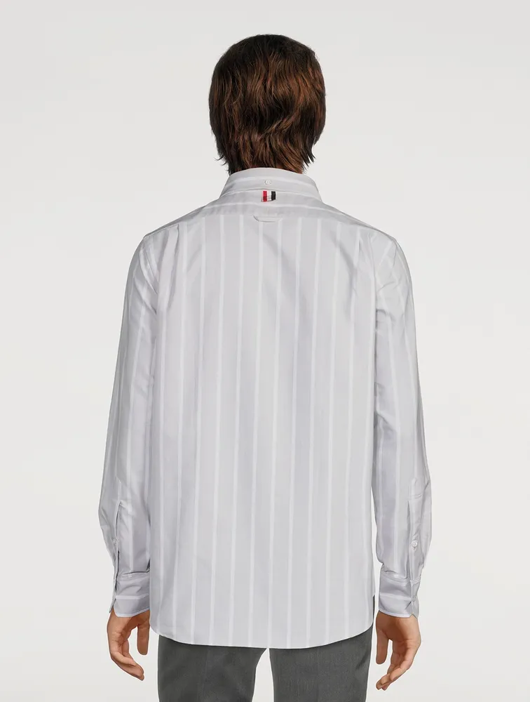 Satin Stitch Floral Applique Shirt by THOM BROWNE