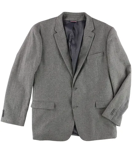 Tommy Hilfiger Mens Heathered Two Button Blazer Jacket