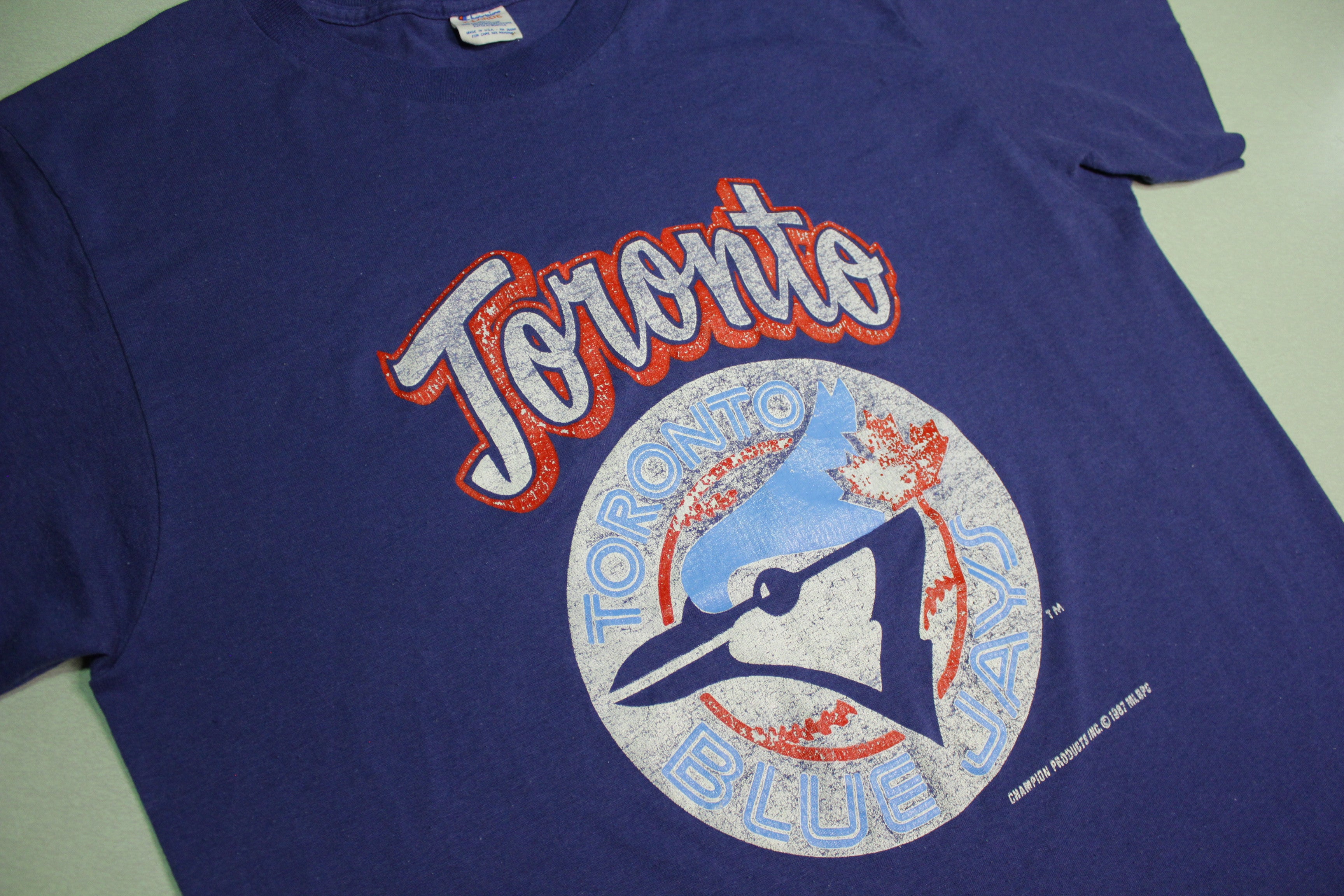 Toronto Blue Jays 1987 Vintage 80's Champion T-Shirt - Made in USA