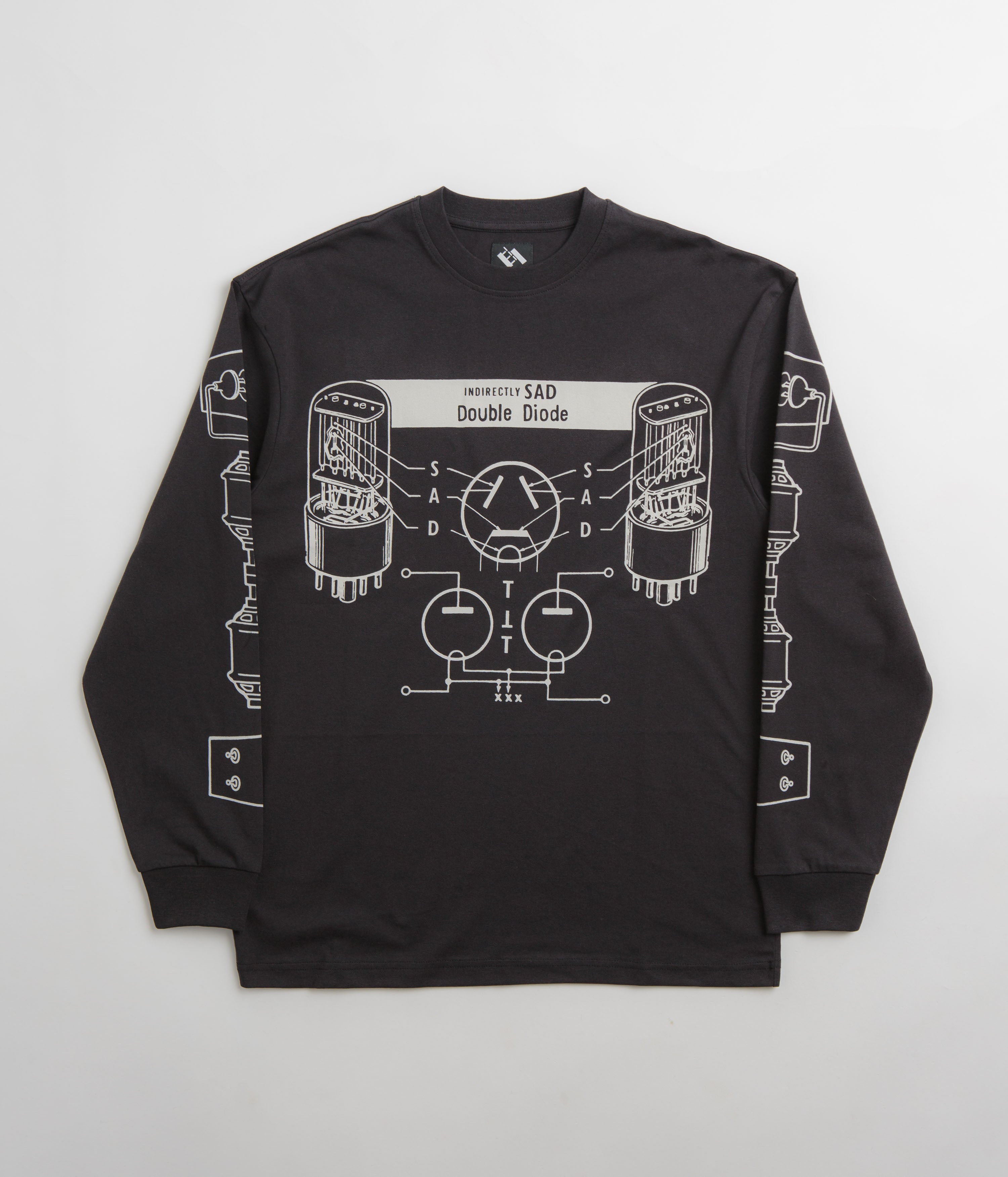 Trilogy Tapes Sad Long Sleeve T-Shirt - Black