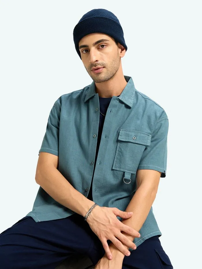 True Blue Stitched Shirt for Men Online in India -Beyoung