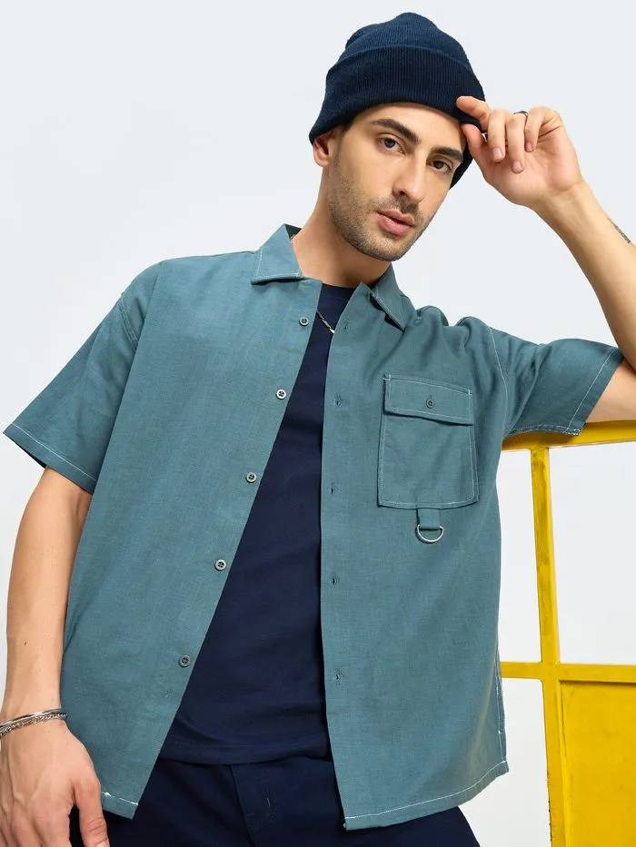 True Blue Stitched Shirt for Men Online in India -Beyoung