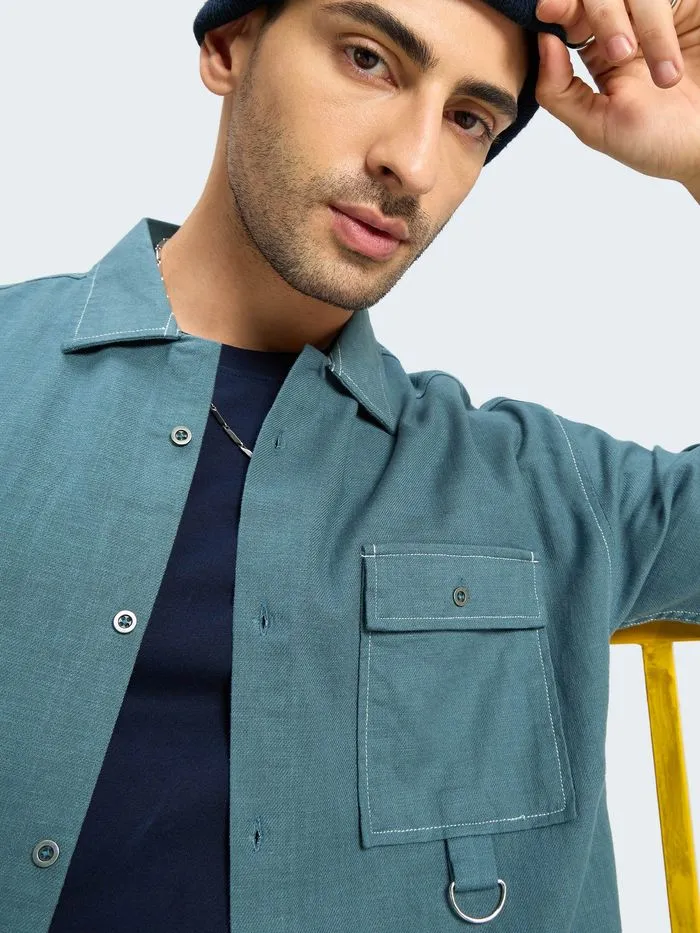 True Blue Stitched Shirt for Men Online in India -Beyoung