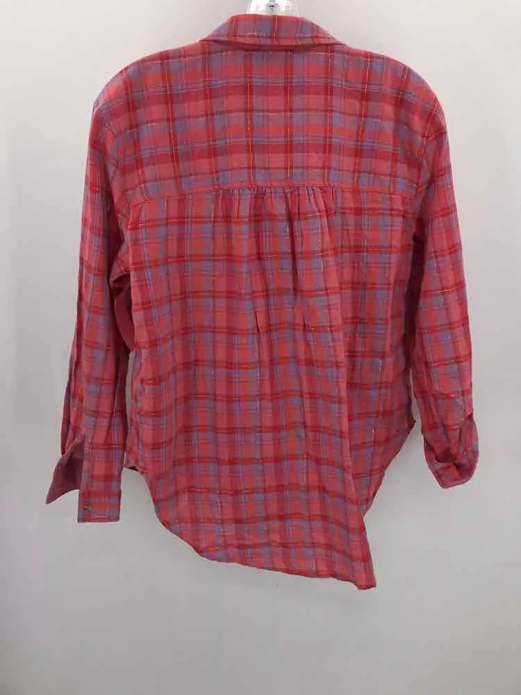 Used Red Button Down Shirt Size 6 - Excellent Condition