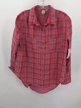 Used Red Button Down Shirt Size 6 - Excellent Condition