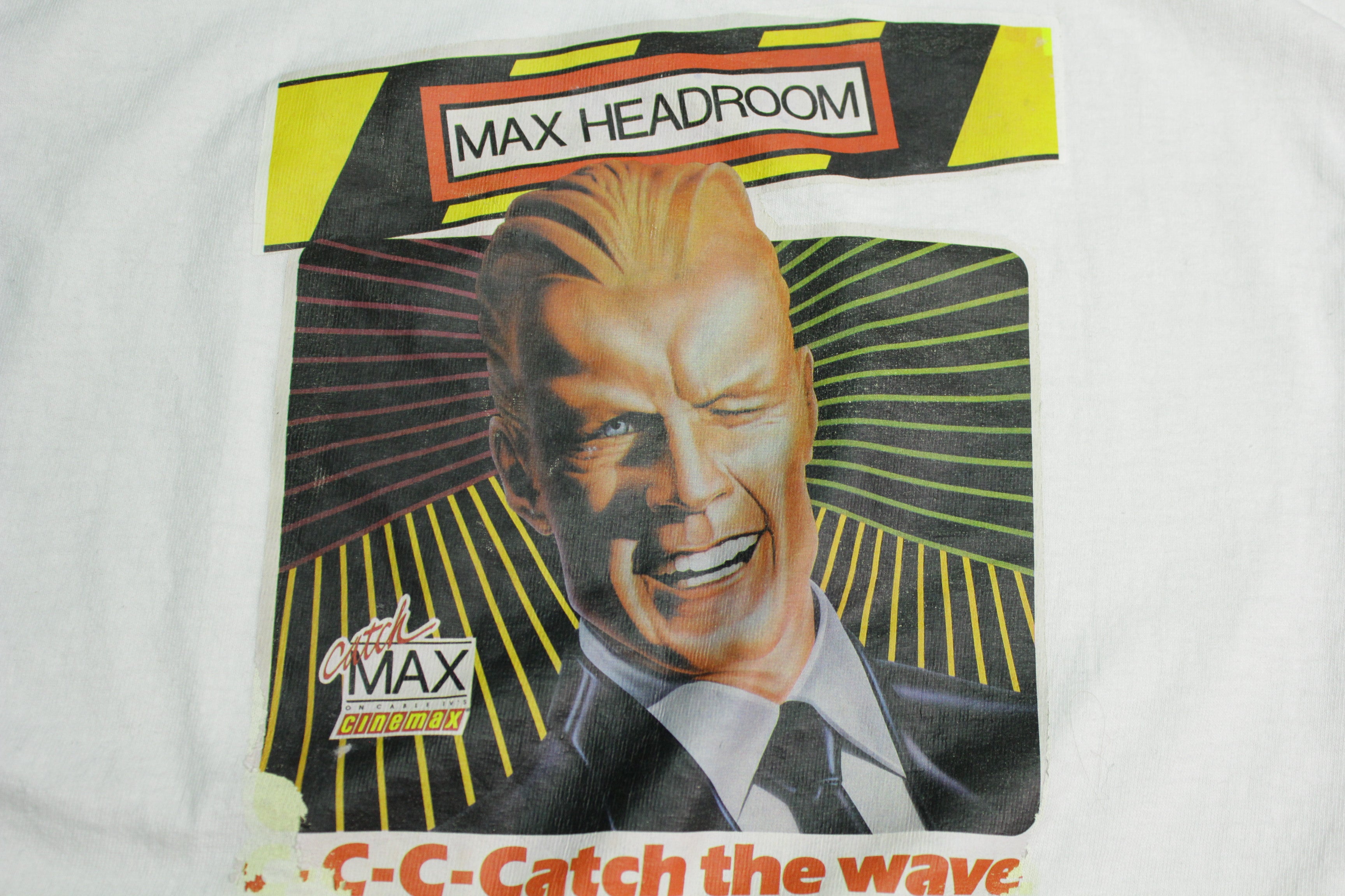 Vintage 80's Coca Cola T-Shirt - Max Headroom Catch The Wave Design - Single Stitch - Available on Cinemax