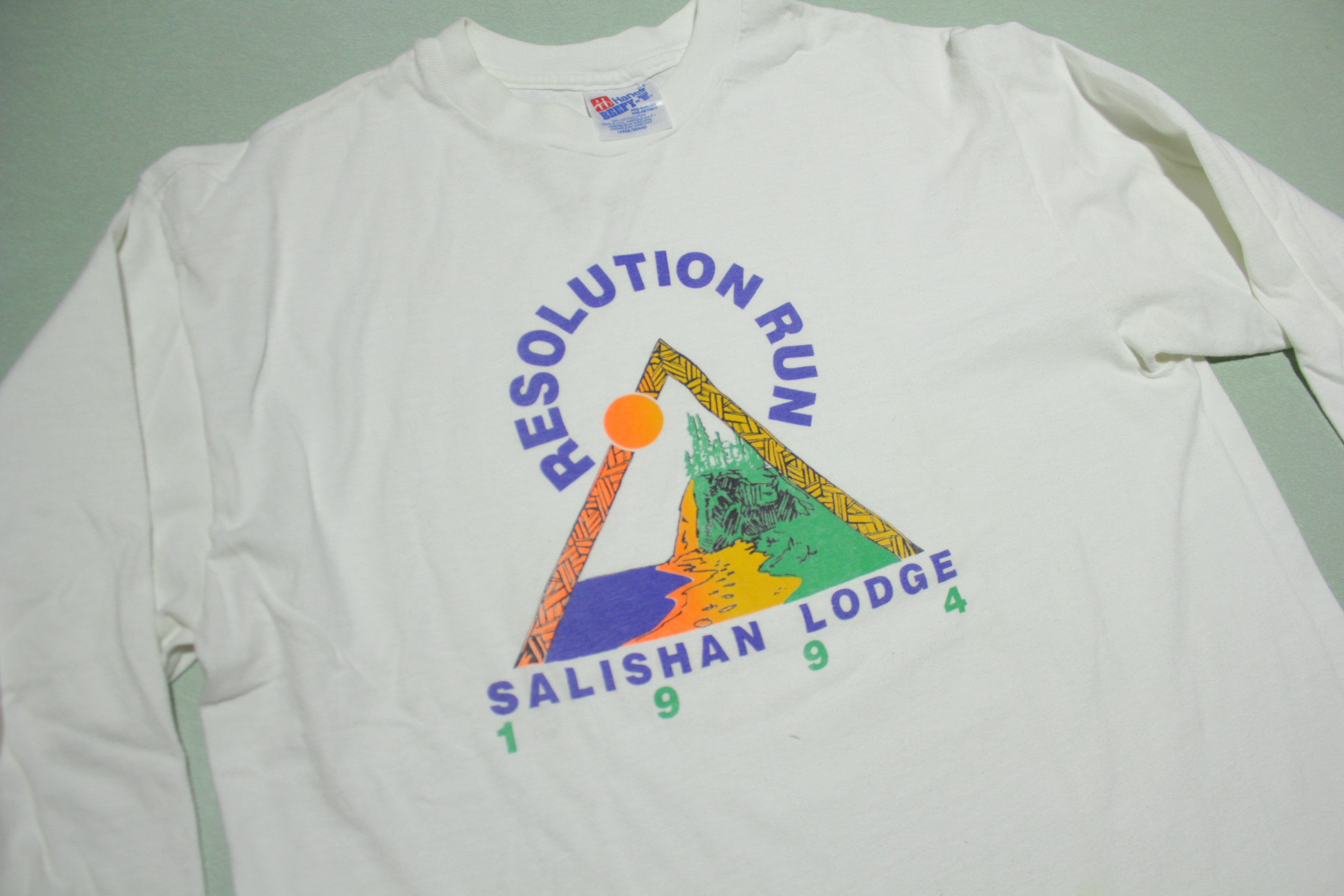 Vintage 90's Salishan Lodge 1994 Single Stitch T-Shirt - Resolution Run