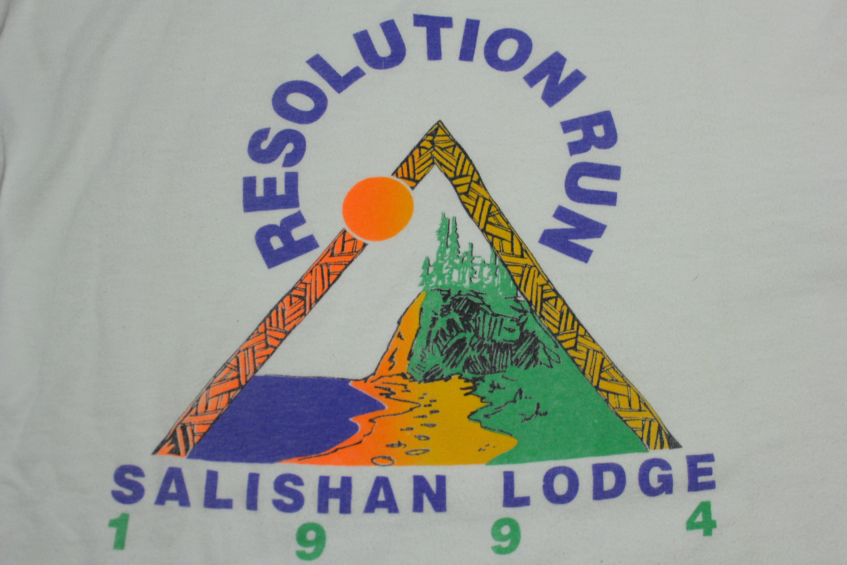 Vintage 90's Salishan Lodge 1994 Single Stitch T-Shirt - Resolution Run