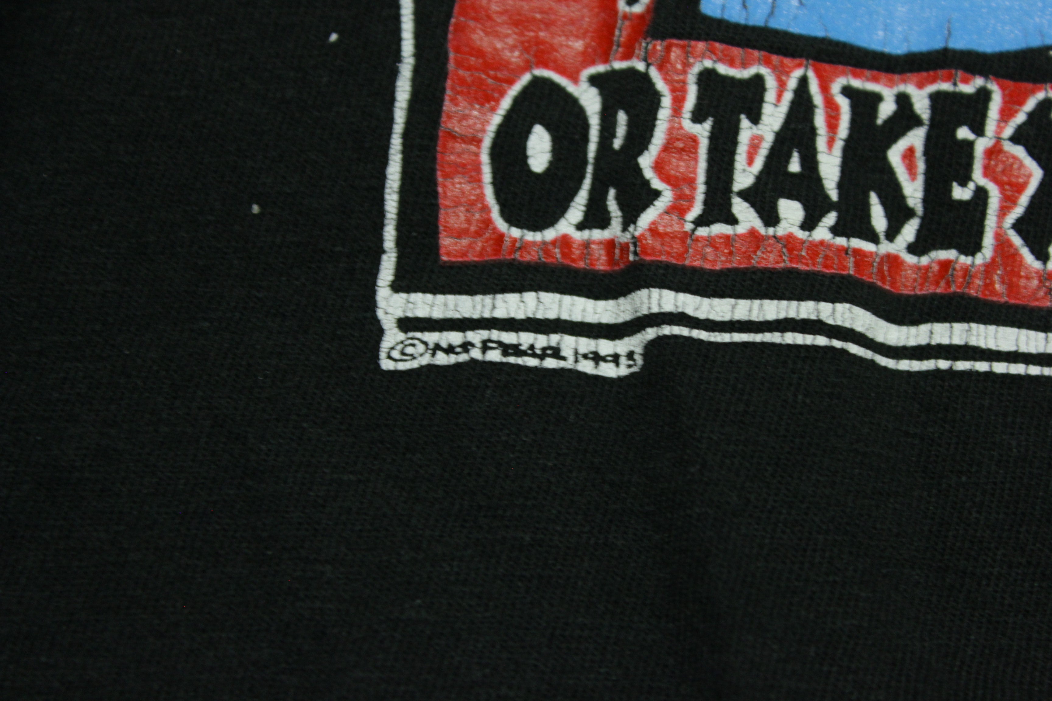 Vintage 90's Single Stitch T-Shirt - No Fear 1993 Design - Play Hard, Play Rough or Go Home