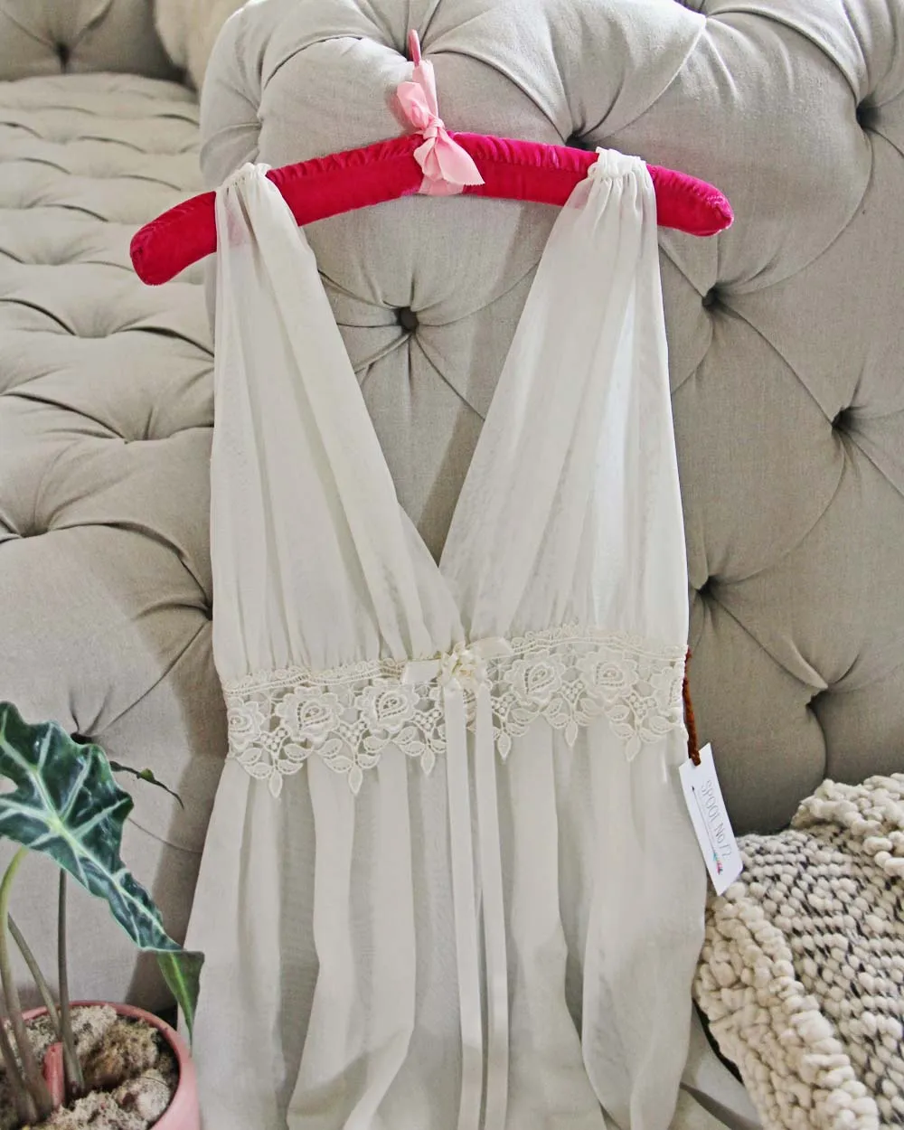 Chiffon and Lace Vintage Nightgown