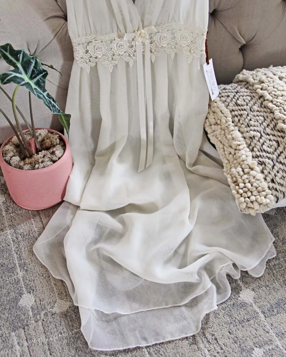 Chiffon and Lace Vintage Nightgown