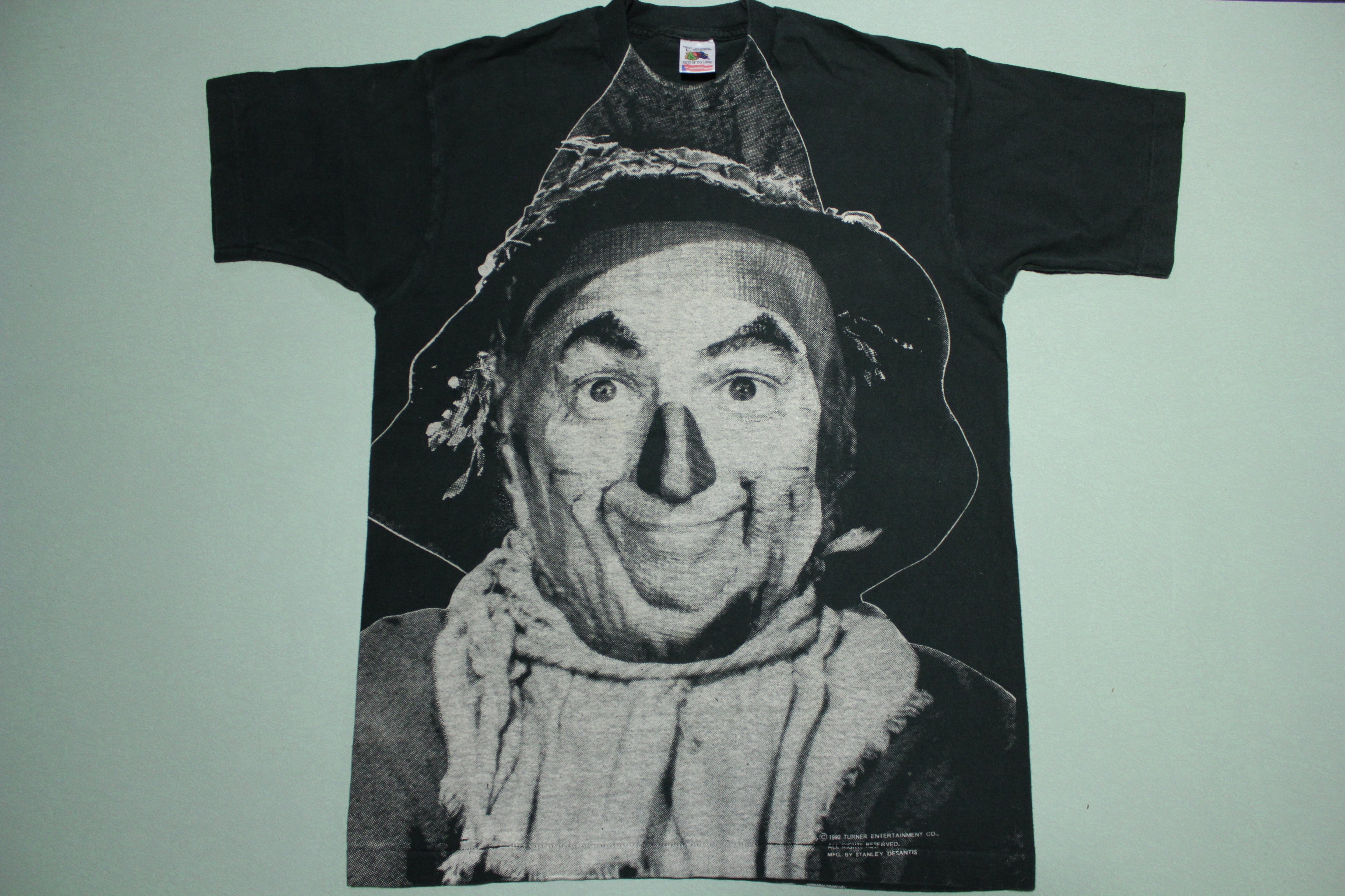 Vintage Licensed 1992 Wizard of Oz Stanley Desantis T-Shirt with Only a Brain Design