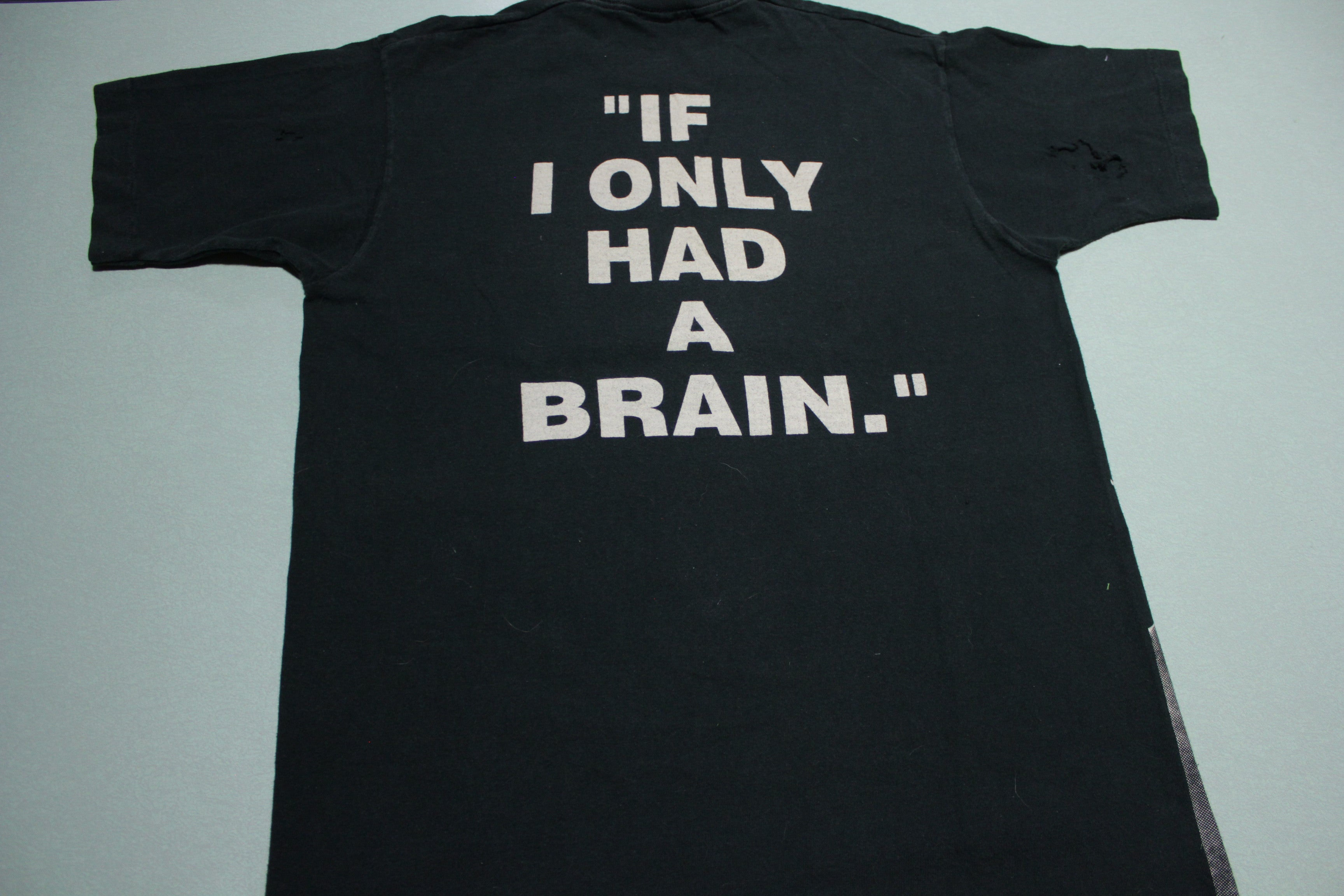 Vintage Licensed 1992 Wizard of Oz Stanley Desantis T-Shirt with Only a Brain Design