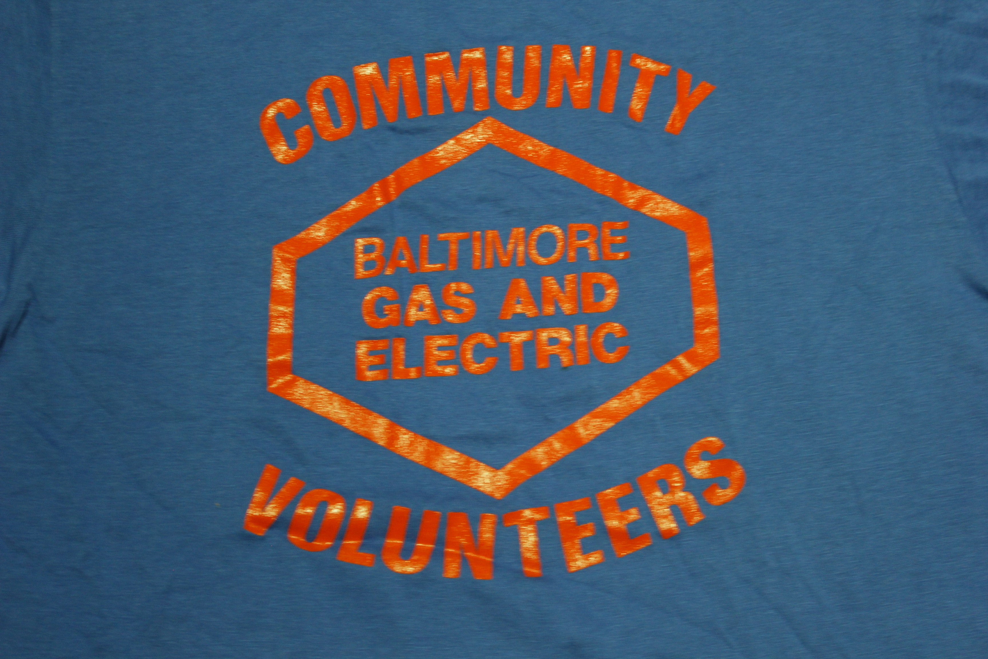 Volunteer Vintage 80's Hanes USA Single Stitch T-Shirt from Baltimore Gas & Electric Community