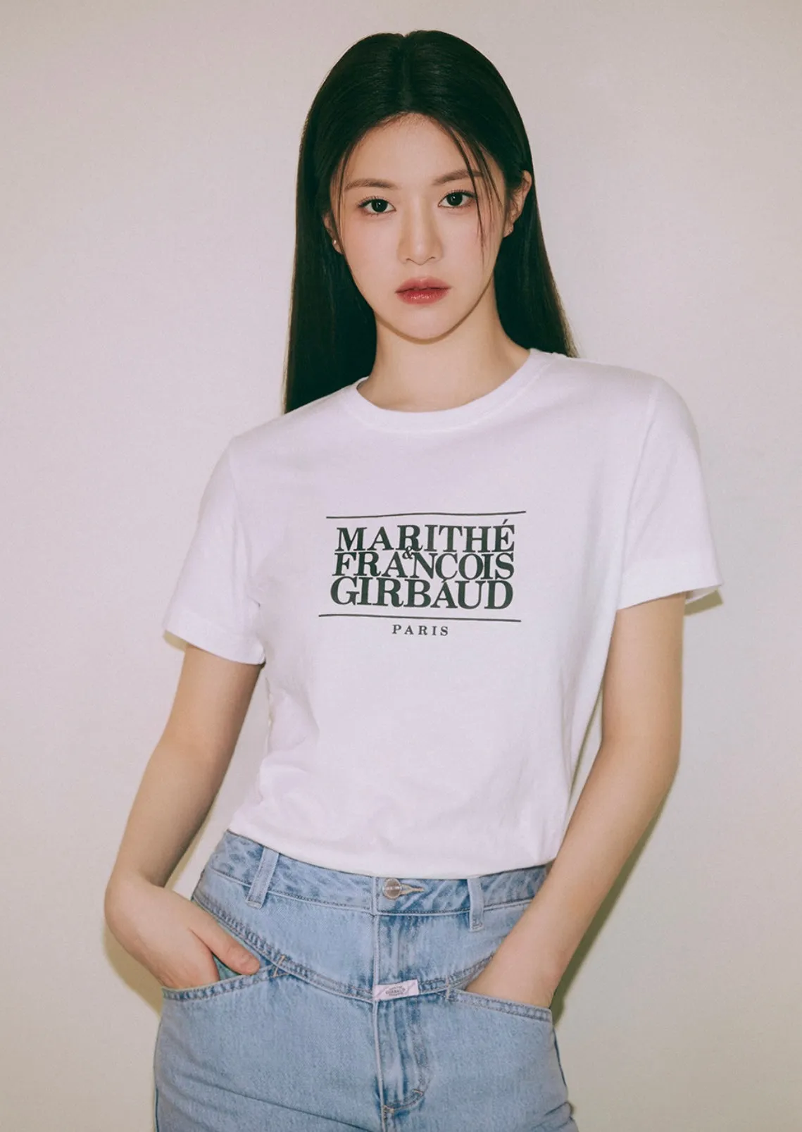 White Classic Logo Tee