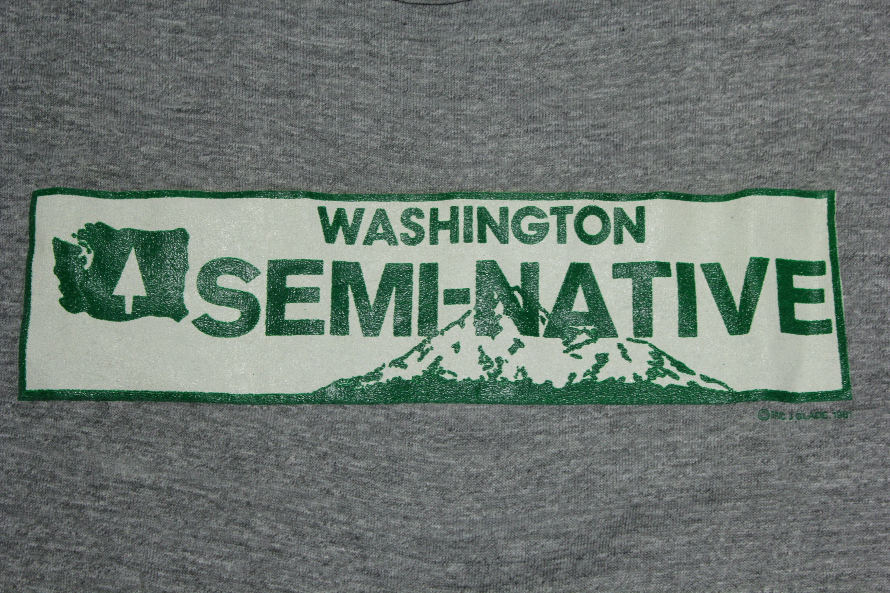 Washington State Semi-Native Mt Rainier 1981 Vintage 80's Wolf Single Stitch T-Shirt USA - result: Vintage Washington State Mt R