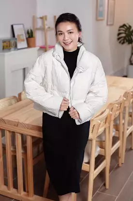 White success goose down puffer jacket