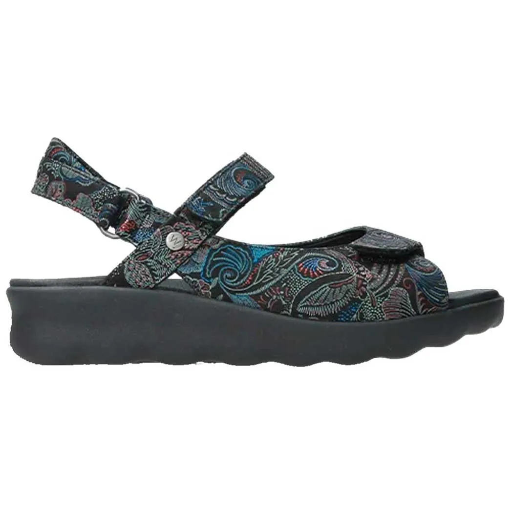 Pichu Sandal Black/ Blue Congo Suede 0189068080 (Women's) by Wolky