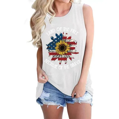 Women's Sleeveless T-Shirts in Casual Solid Colors