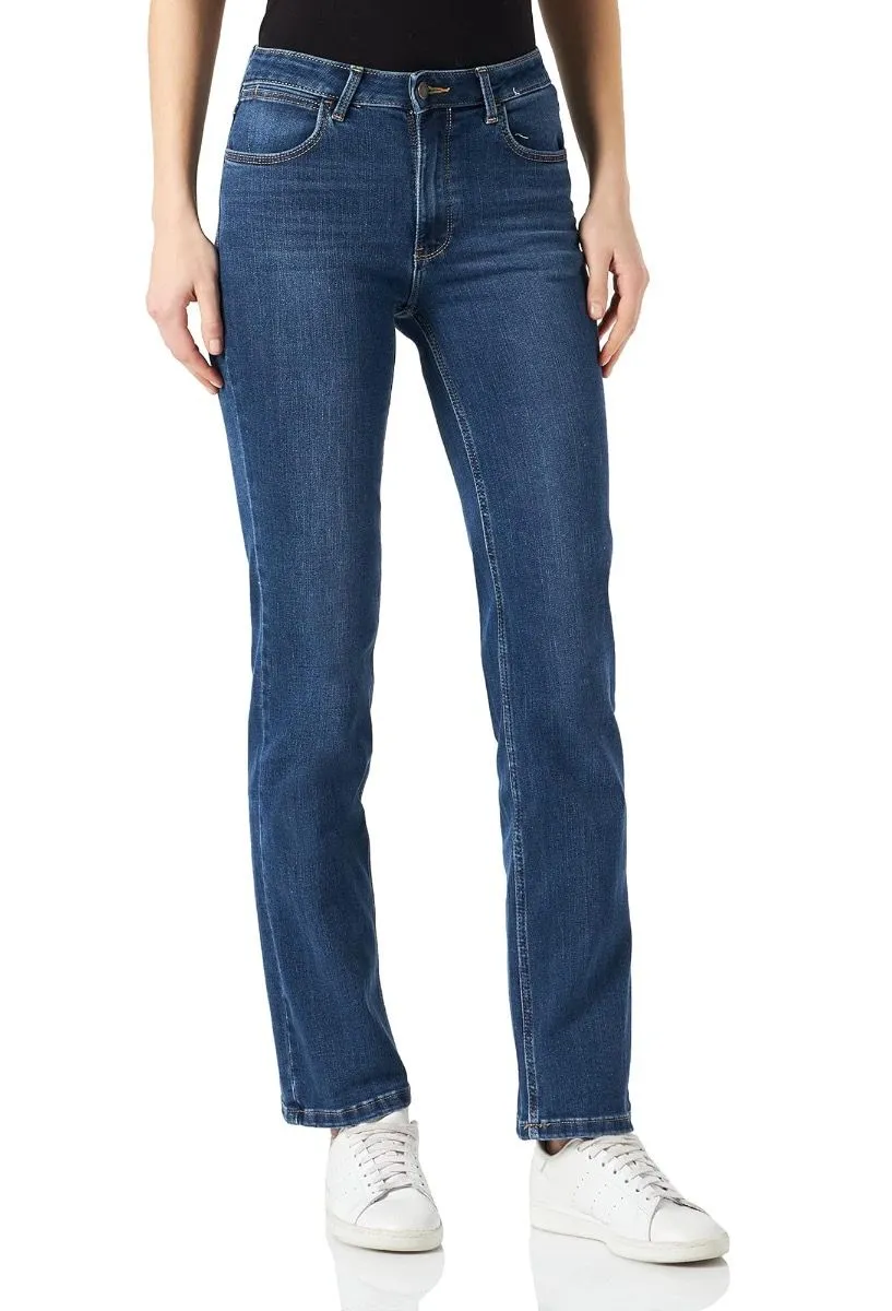 Wrangler Hudson High Rise Straight Stretch Jeans