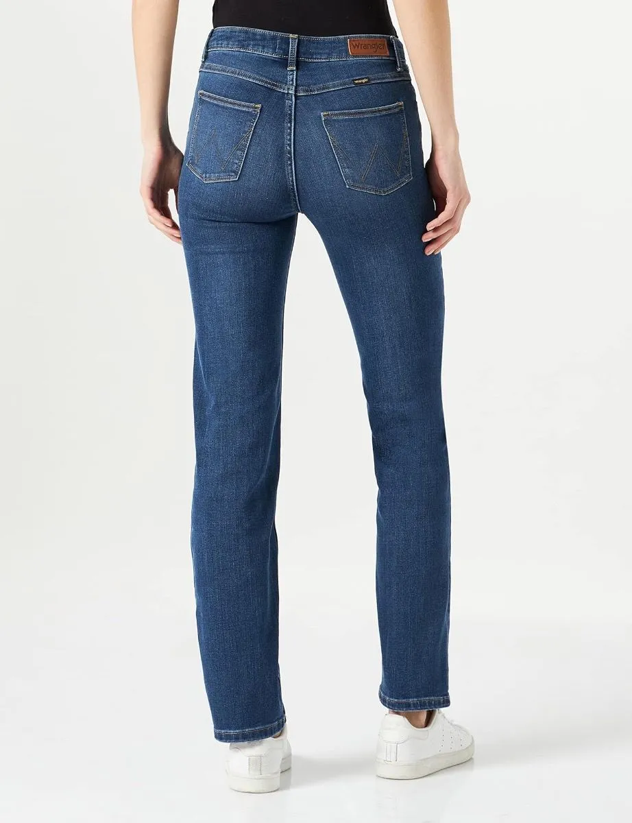 Wrangler Hudson High Rise Straight Stretch Jeans