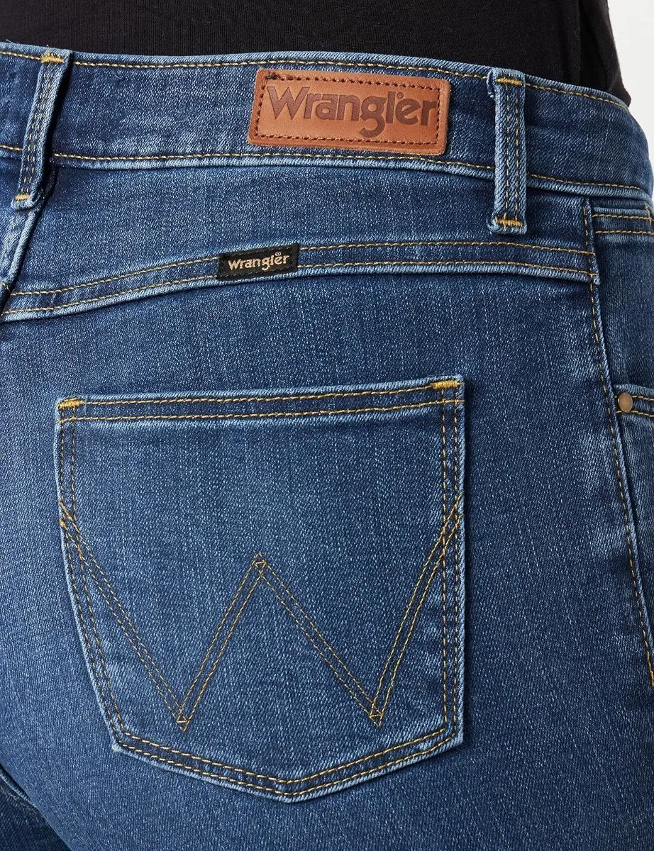 Wrangler Hudson High Rise Straight Stretch Jeans