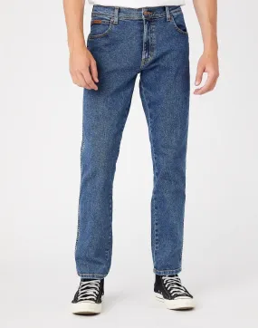 Wrangler Texas Slim Stretch Denim Jeans in Stonewash