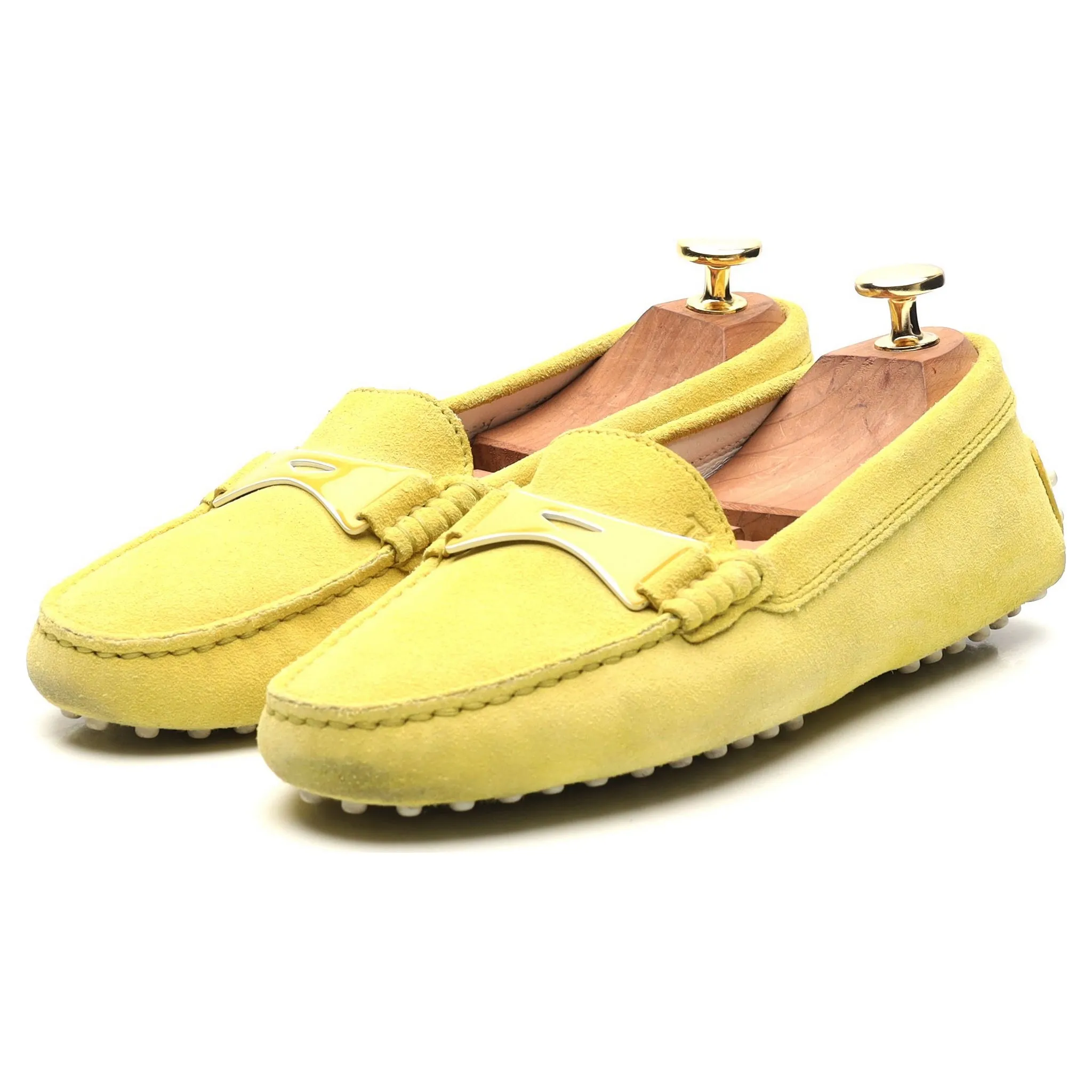 Yellow Suede Driving Loafers UK 3 EU 36 Women